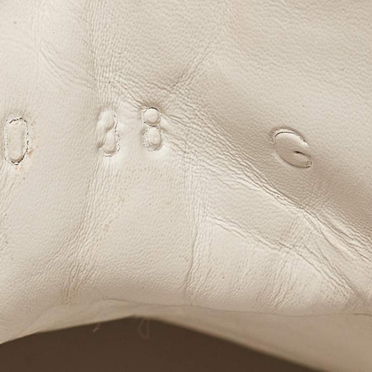 Pre Owned Gucci White Leather Pineapple and Lady Bug Applique Ace Sneakers Size 38