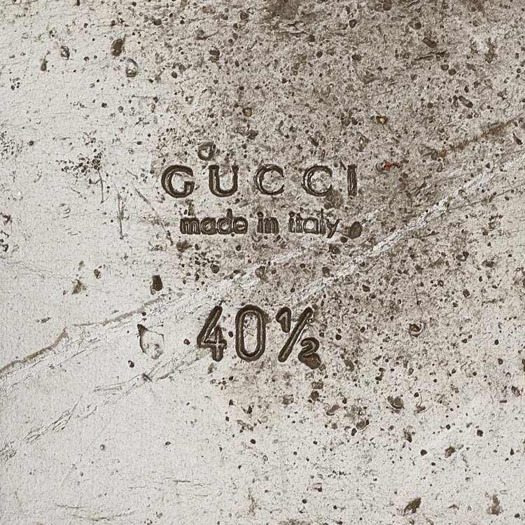 Pre Owned Gucci Green Suede Thong Flat Sandals Size 40.5