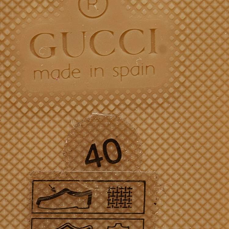 مملوكة مسبقًا Gucci Pink Knit Fabric GG Marmont Wedge Sandals Size 40