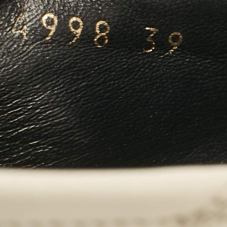 مملوكة مسبقًا Gucci Off White Leather Jordaan Loafers Size 39