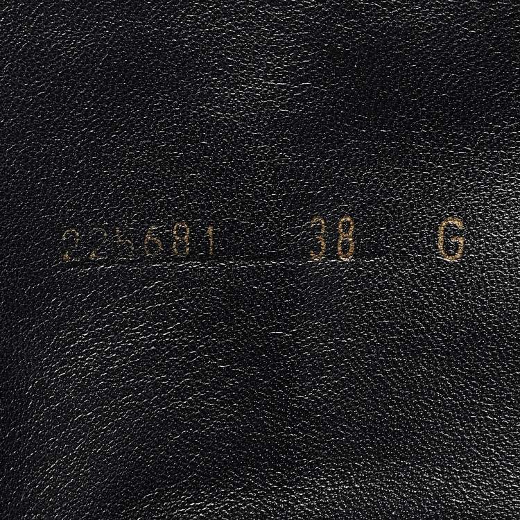Pre Owned Gucci Brown Leather Knee Length Boots Size 38