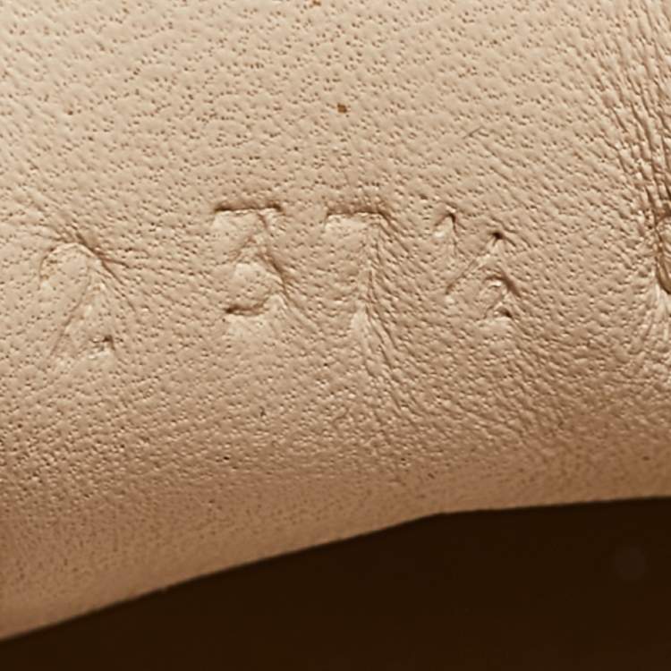 Pre Owned Gucci Cream Leather Rhyton Lace Up Sneakers Size 37.5