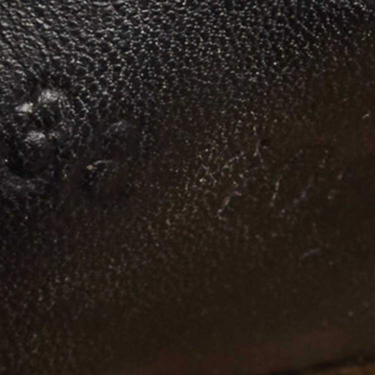 مملوكة مسبقًا Gucci Black GG Canvas and Leather Espadrille Flats Size 38