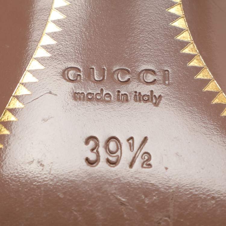 Pre Owned Gucci Black Guccissima Leather Horsebit Pumps Size 39.5