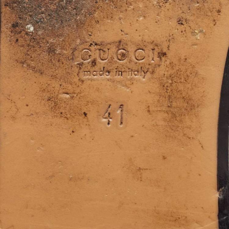 مملوكة مسبقًا Gucci Brown/Beige GG Supreme Canvas Tian Print Princetown Flat Mules Size 41