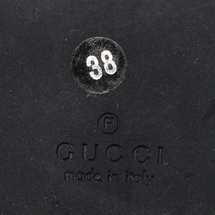 مملوكة مسبقًا Gucci Black Microguccissima Leather Calf Length Boots Size 38