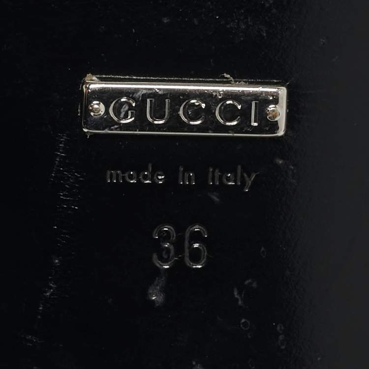 Pre Owned Gucci Red Patent Leather Horsebit Slip On Loafers Size 36