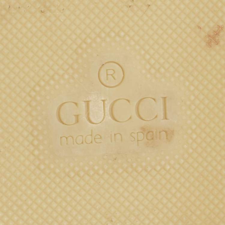 Pre Owned Gucci Pink Leather GG Marmont Wedge Sandals Size 40