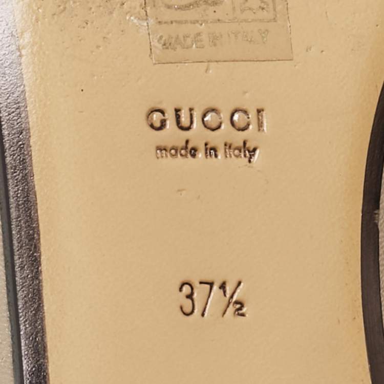 مملوكة مسبقًا Gucci Beige Leather Princetown Flat Mules Size 37.5