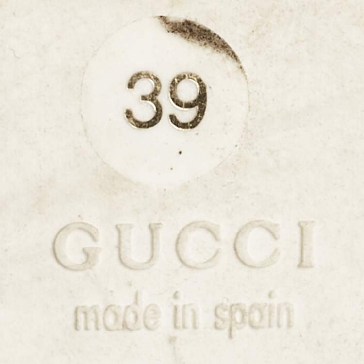 Pre Owned Gucci Multicolor Leather And Canvas Web Studded Platform Sandals Size 39