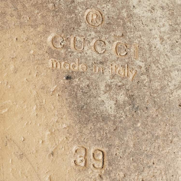 Pre Owned Gucci Brown Leather And Fur Princetown Mule Sandals Size 39