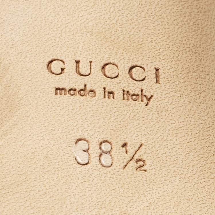Pre Owned Gucci Red Leather GG Buckle Pumps Size 38.5