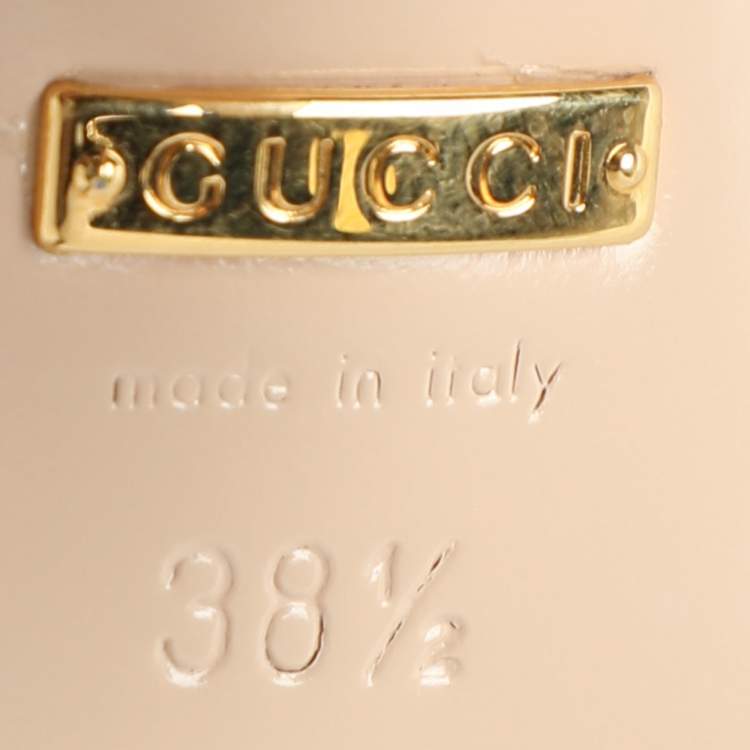 مملوكة مسبقًا Gucci Black Leather Molina Embellished T-Strap Pumps Size 38.5