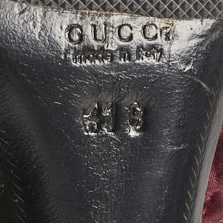Pre Owned Gucci Burgundy GG Velvet Pointed Toe Pumps Size 41