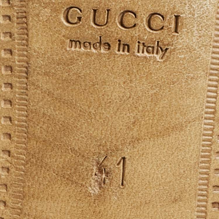 Pre Owned Gucci Pink Leather Horsebit Foldable Loafers Size 41