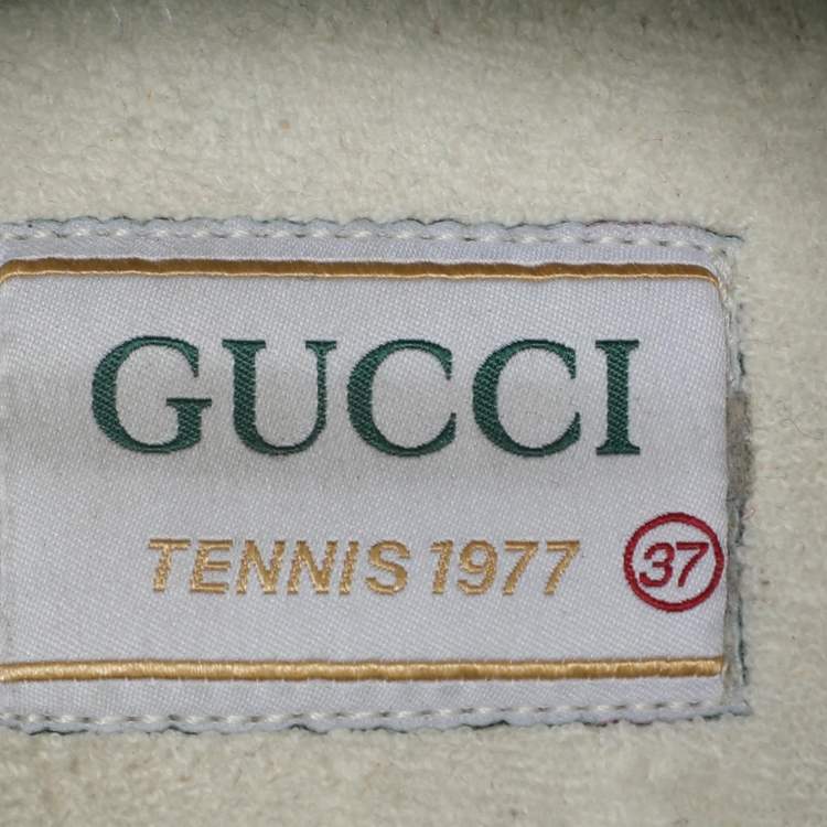Pre Owned Gucci Multicolor Floral Print Canvas Tennis 1977 Low Top Sneakers Size 37