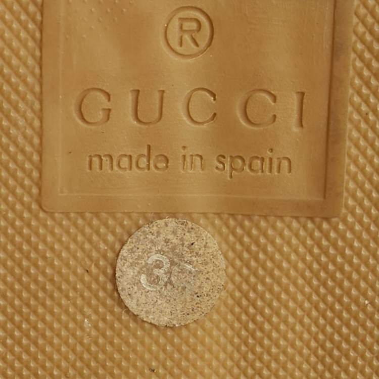 Pre Owned Gucci Canvas Canvas And Leather Trim Logo Print Espadrilles Size 39