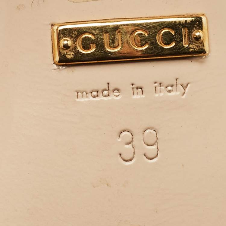 Pre Owned Gucci Brown Leather Interlocking G Horsebit Zumi Slingback Pumps Size 39