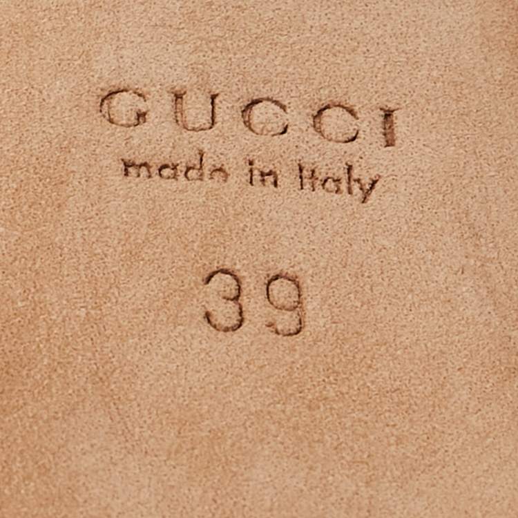 Pre Owned Gucci Brown Microguccissima Leather Peep Toe Platform Pumps Size 39