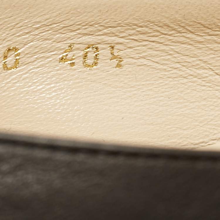 مملوكة مسبقًا Gucci Dark Brown Leather GG Marmont Ballet Flats Size 40.5