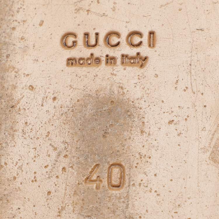 Pre Owned Gucci Red Velvet Princetown Horsebit Flat Mules Size 40