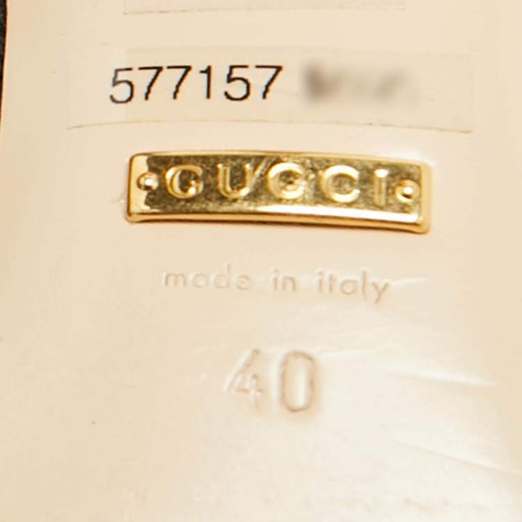 Pre Owned Gucci Black Leather Zumi Ankle Length Boots Size 40