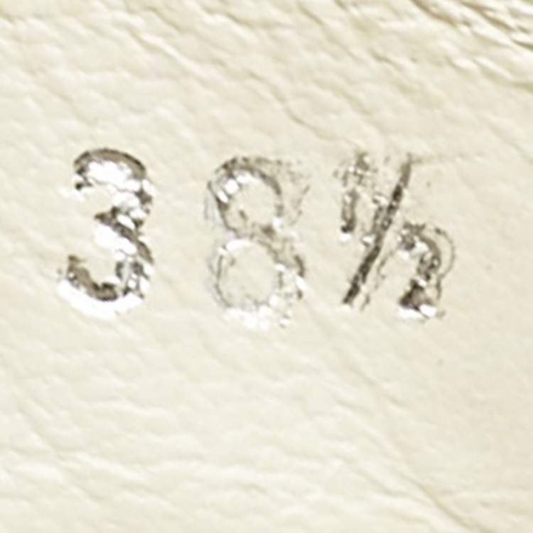Pre Owned Gucci White Canvas and Leather High Top Sneakers Size 38.5