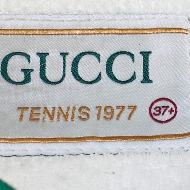 Pre Owned Gucci Beige GG Canvas Tennis 1977 Sneakers Size 37.5