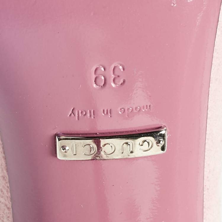 Pre Owned Gucci Pink Suede Crystal Embellished Ankle Strap Sandals Size 39