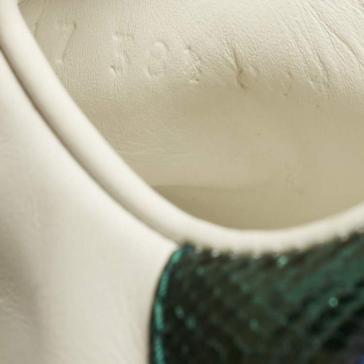 Pre Owned Gucci White Leather Floral Embroidered Ace Sneakers Size 38.5