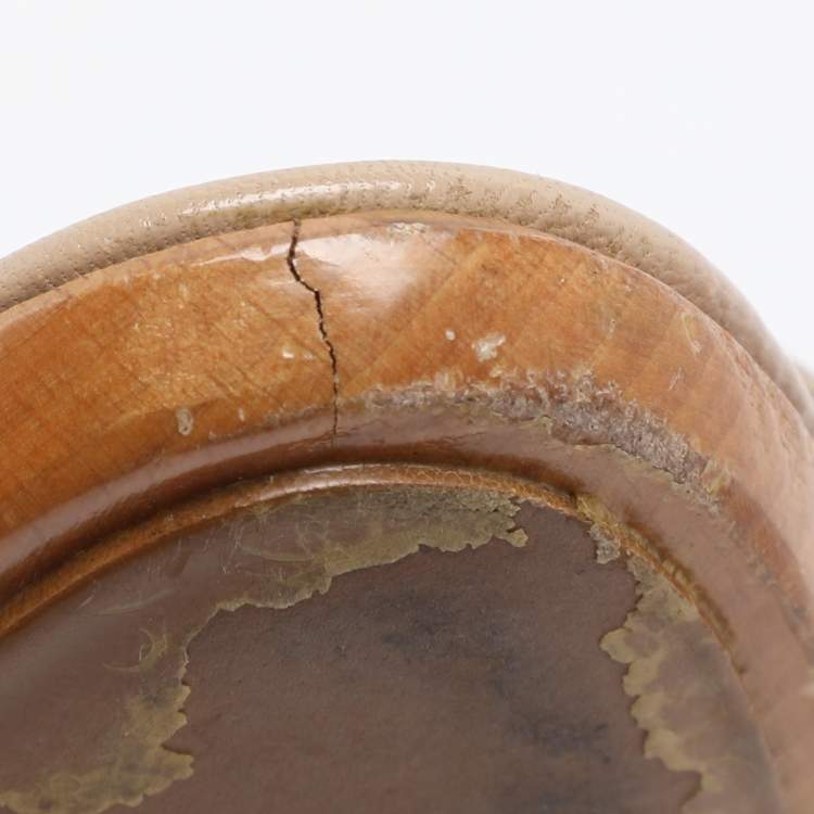 Pre Owned Gucci Beige GG Canvas Slide Sandals Size 37.5