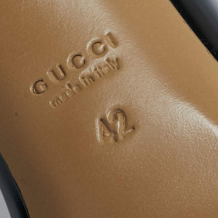 Pre Owned Gucci Black Patent Leather Kristen D'orsay Pumps Size 42