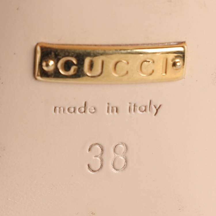 مملوكة مسبقًا Gucci Black Leather Malaga Kid Square Toe Pumps Size 38