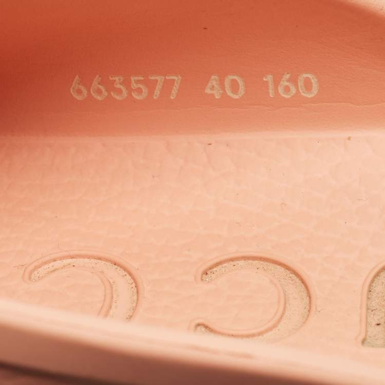 Pre Owned Gucci Orange Rubber Acetate Clogs Size 40