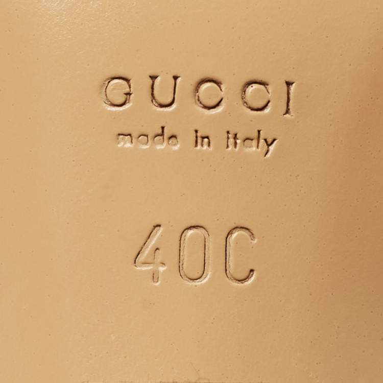 Pre Owned Gucci Brown/Beige GG Canvas Pointed Toe Mules Size 40