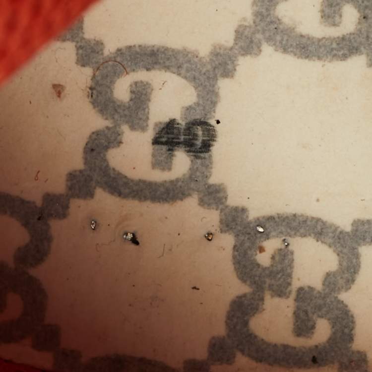 Pre Owned Gucci Multicolor Knit Fabric and Leather Flashtrek Lace Up Sneakers Size 40