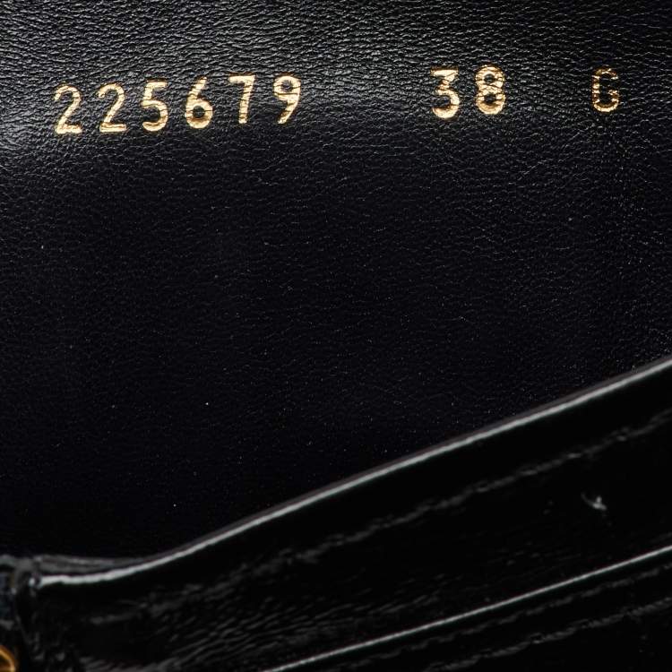 مملوكة مسبقًا Gucci Black Patent Leather Interlocking G Knee Length Boots Size 38