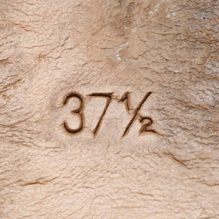 Pre Owned Gucci Black Leather Princetown Flat Mules Size 37.5 