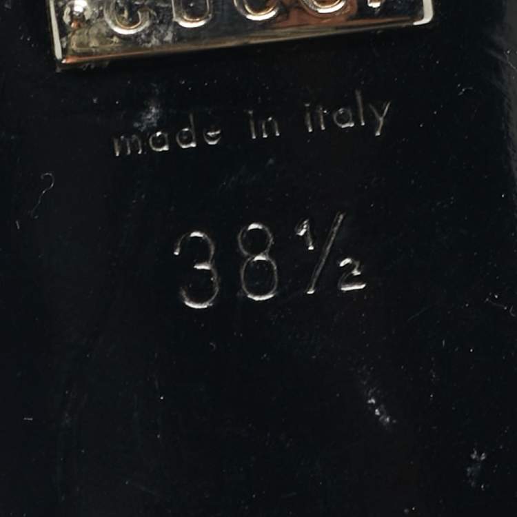 Pre Owned Gucci Metallic Leather Maxime Slide Sandals Size 38.5