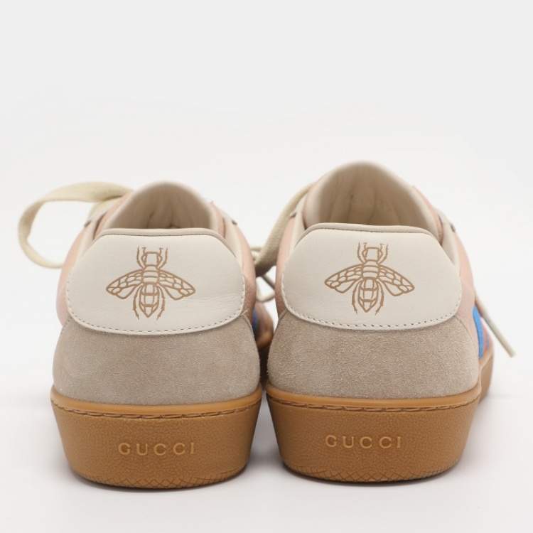 Pre Owned Gucci Multicolor Leather and Suede G74 Sneakers Size 39