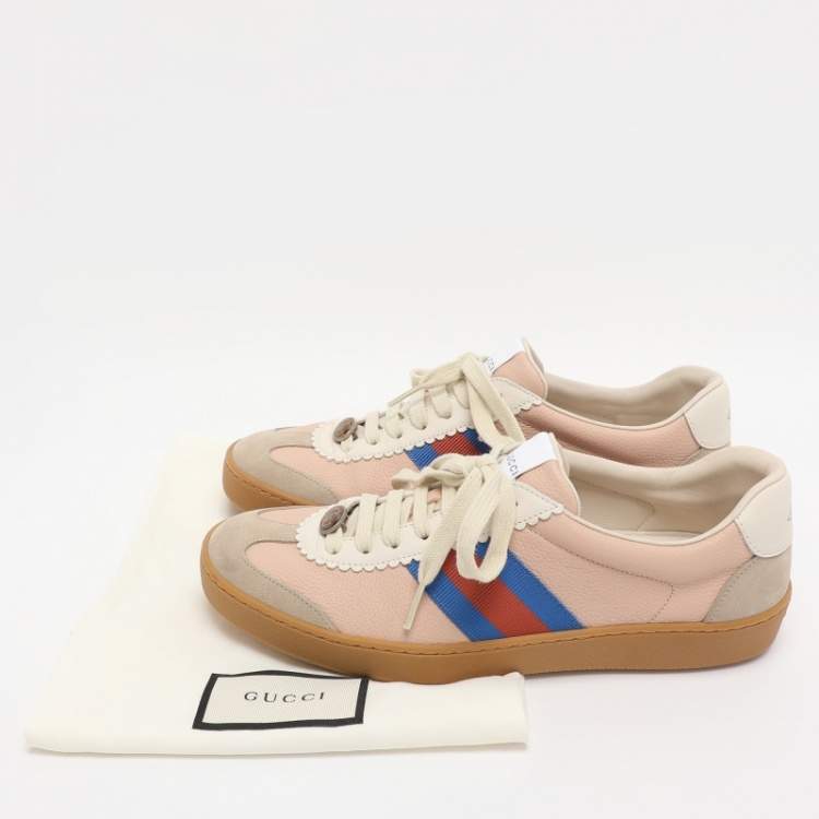 Pre Owned Gucci Multicolor Leather and Suede G74 Sneakers Size 39