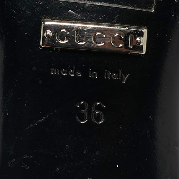 Pre Owned Gucci Black Suede Maxime  Flat Sandals Size 36