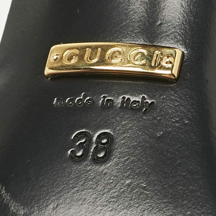 Pre Owned Gucci White Patent Leather Slide Sandals Size 38