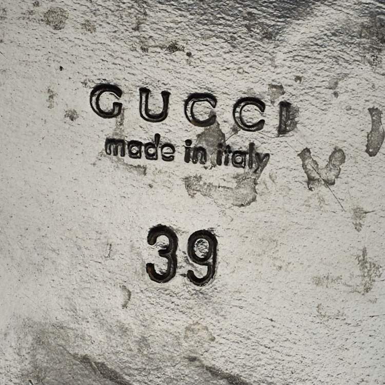 Pre Owned Gucci Black Leather And Suede Horsebit Knee Length Boots Size 39