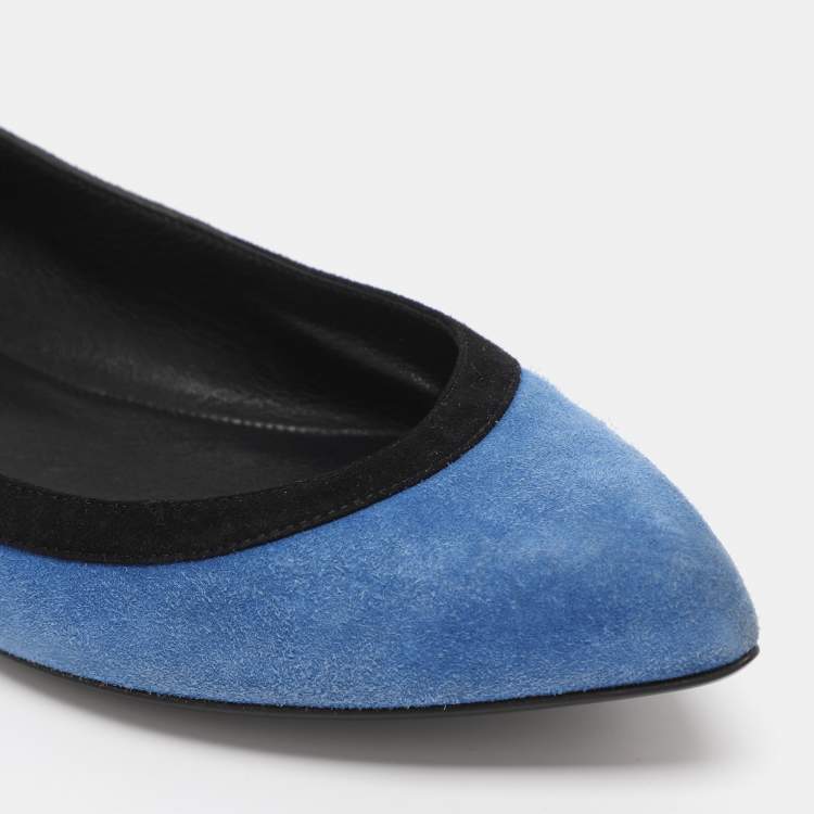 Pre Owned Gucci Multicolor Suede Ballet Flats Size 39
