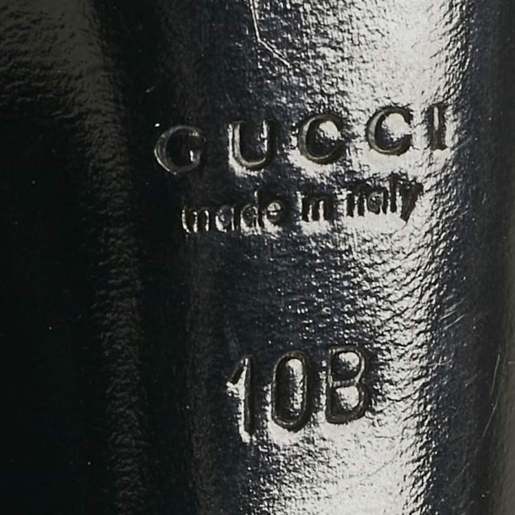 Pre Owned Gucci Two Tone Leather Pointed Toe Pumps Size 40.5