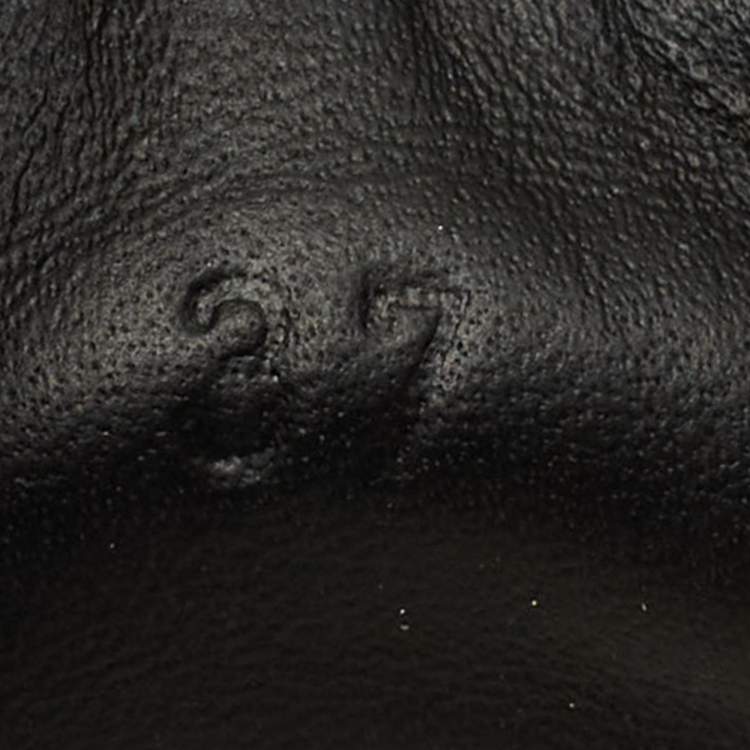 Pre Owned Gucci Black Leather Low Top Sneakers Size 37