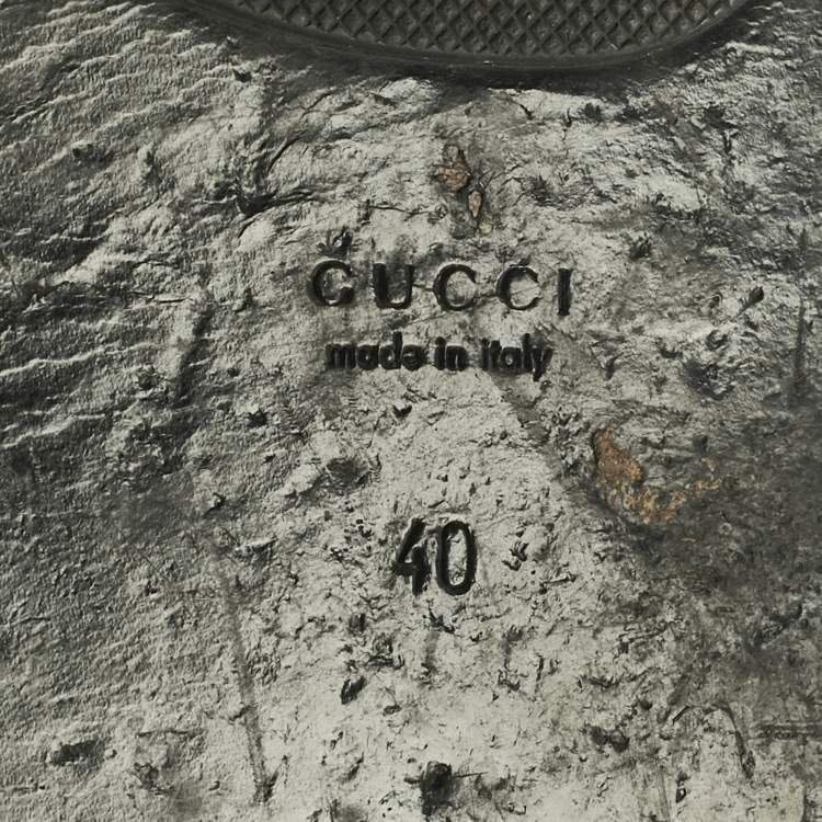 Pre Owned Gucci Pink Leather GG Marmont Thong Slide Flats Size 40