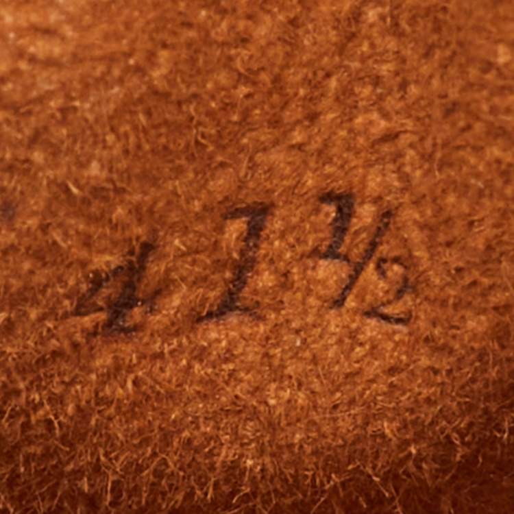 Pre Owned Gucci Tan Leather Horsebit Slip On Loafers Size 41.5