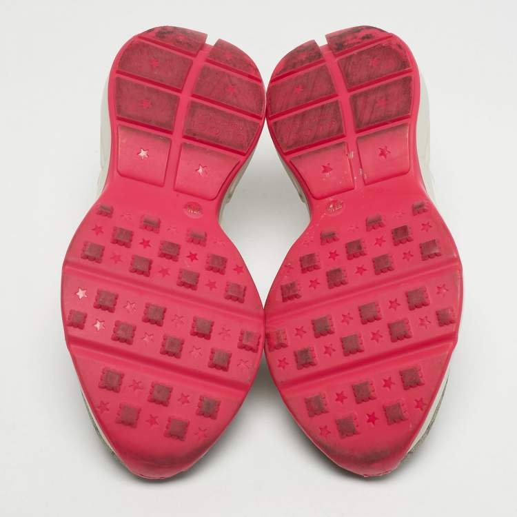 Pre Owned Gucci Multicolor GG Supreme Canvas and Leather Rhyton Sneakers Size 37.5